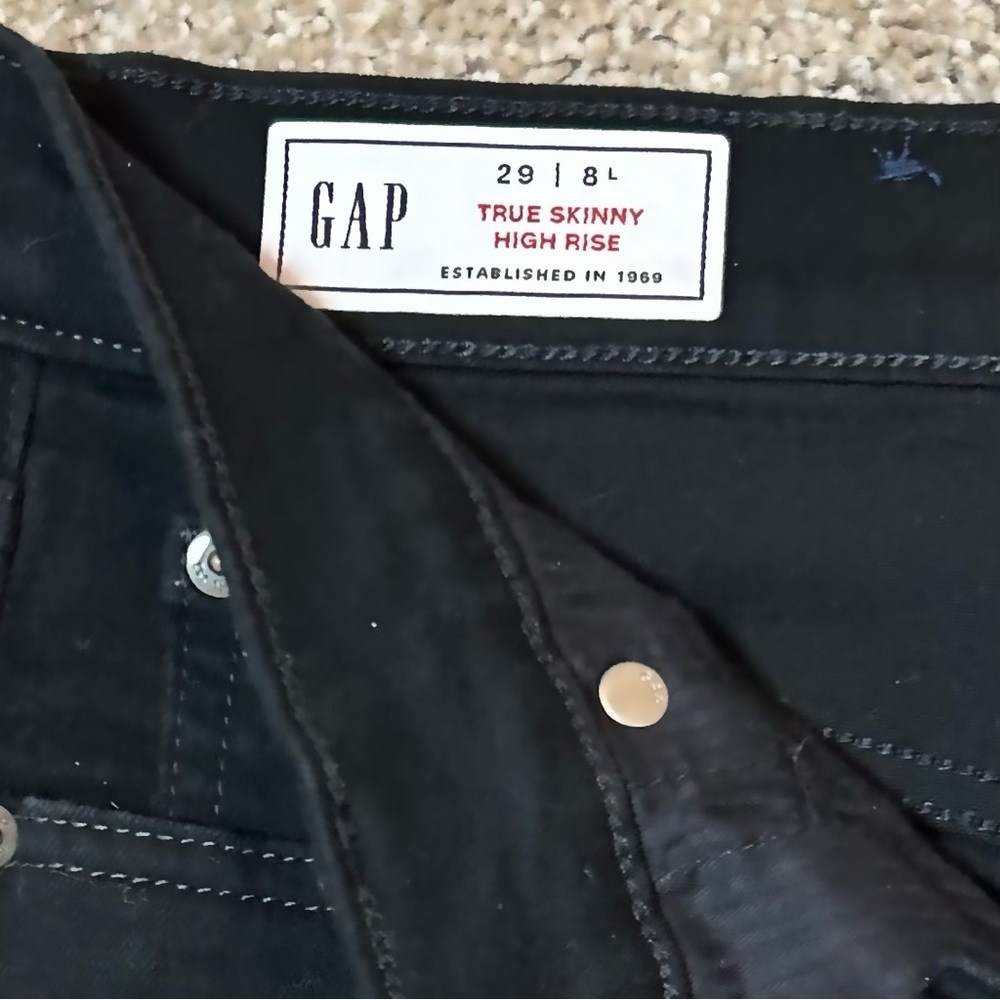 GAP True Skinny High Rise Jeans - Jet Black